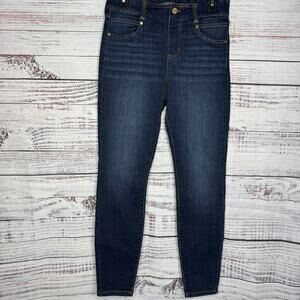 Liverpool Los Angeles Pull-On Skinny Jeans Dark Wash Stretch Denim 6/28